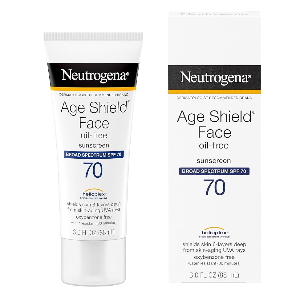 Neutrogena Age Shield Face SPF70 3本セット Amazon.com: Neutrogena Age Shield Face Oil-Free Sunscreen