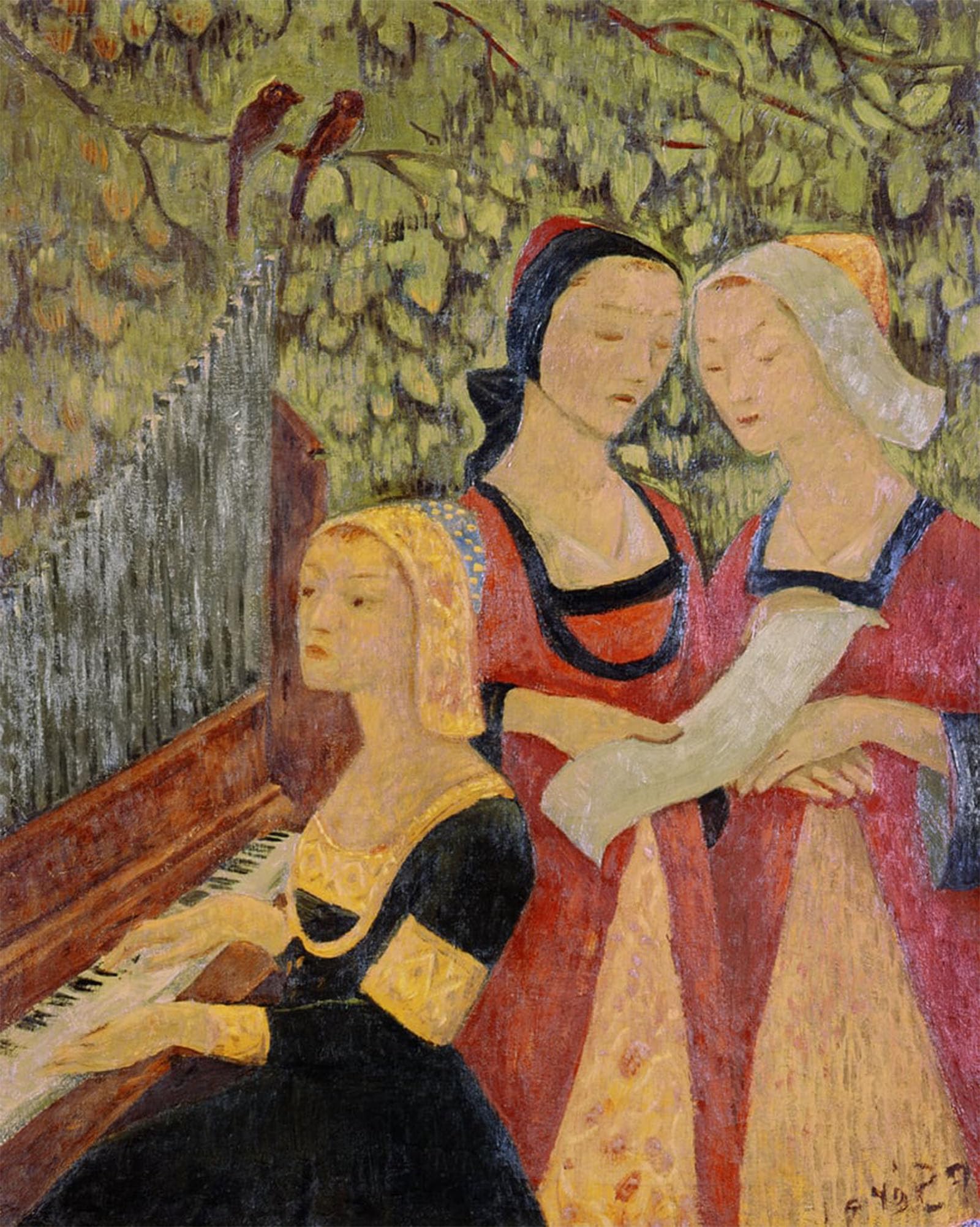 SERENDIPITP Abstract Painting Mural Print Picture Wall Decor Painting Breton Women by Paul Sérusier Vintage Wall Artwork for Home Decor 60x90cm
