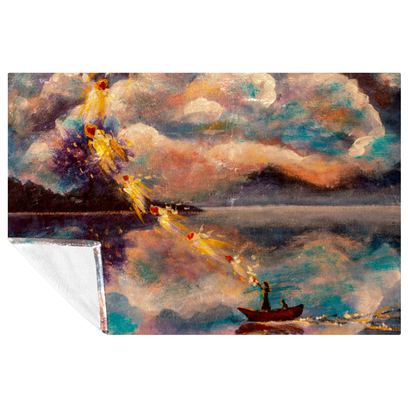 Couverture chat et sorcière 150x100 cm plaid doux pour lit