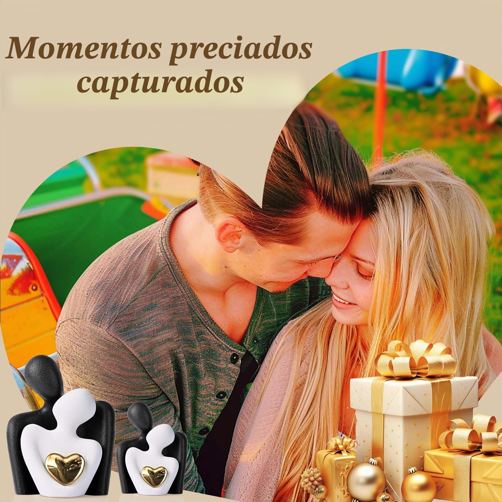 XMGZQ Mini Estatua de Pareja,artículos de decoración para Sala de Estar,decoración de Dormitorio para Parejas cerámica,esculturas para estantes,Regalos romántico para San Valentín,Aniversario