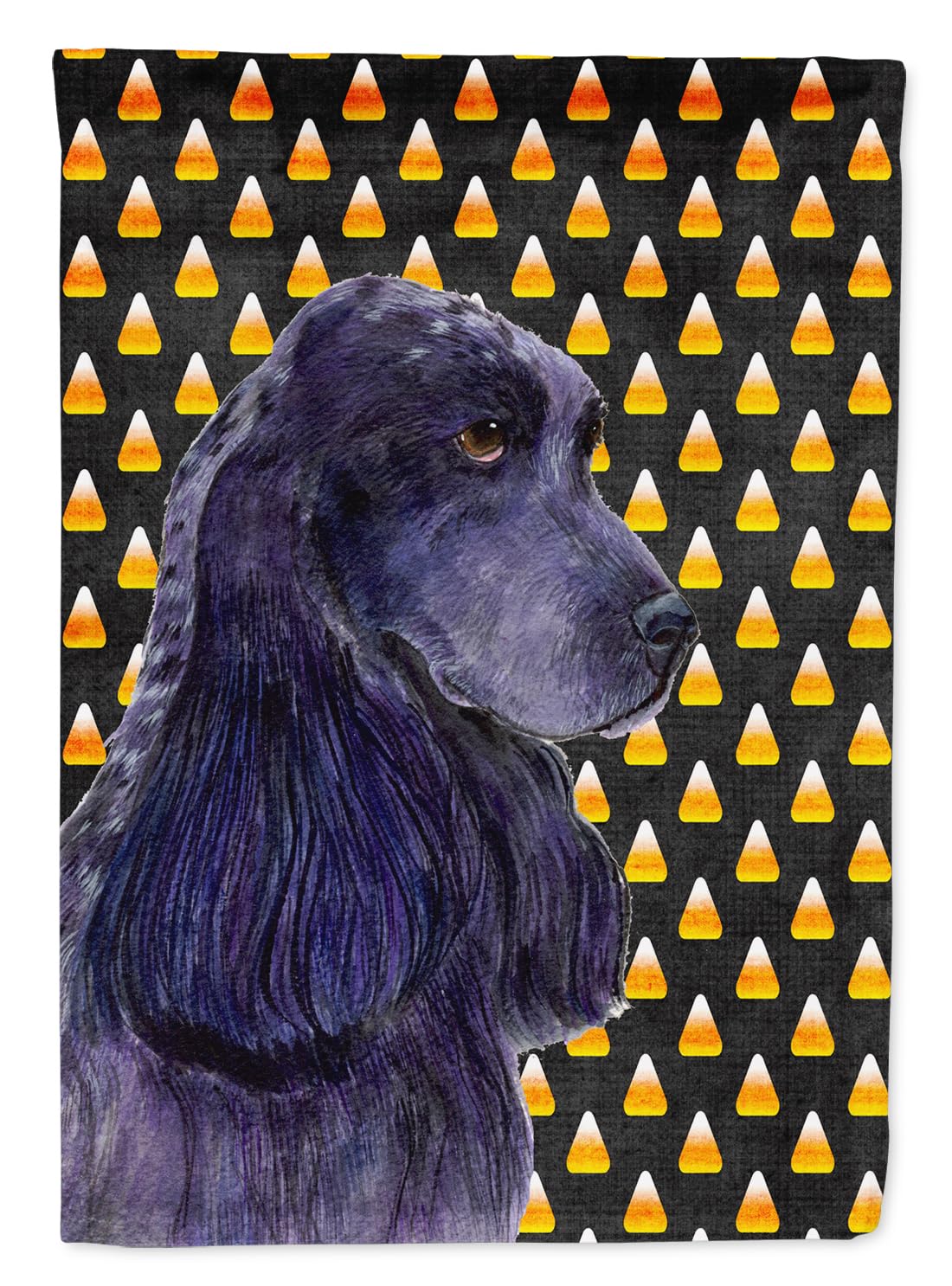Drapeau Cocker Spaniel Halloween résistant à la décoloration pour embellir votre entrée