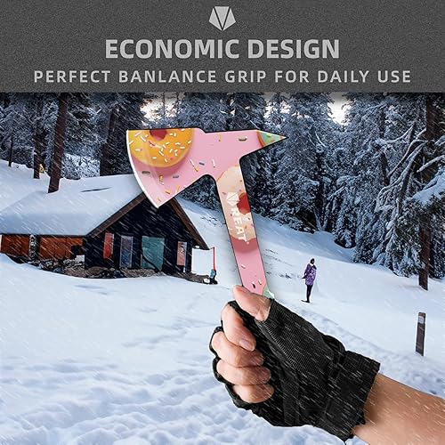 Miniatura 3 de REAT Ejes y cuchillos de lanzamiento con vaina de nailon, 10.5" de espiga completa, diseño para juego de lanzamiento en el patio trasero, recreación