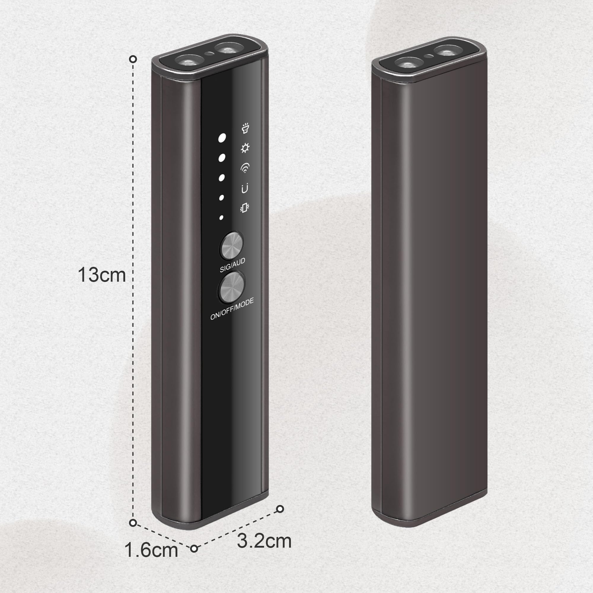[2025 VER] Detector de dispositivo oculto, detectores de cámara oculta con alarma de sonido de vibración, buscador de cámara con linterna, detector de rastreador GPS para automóvil, detector de 7