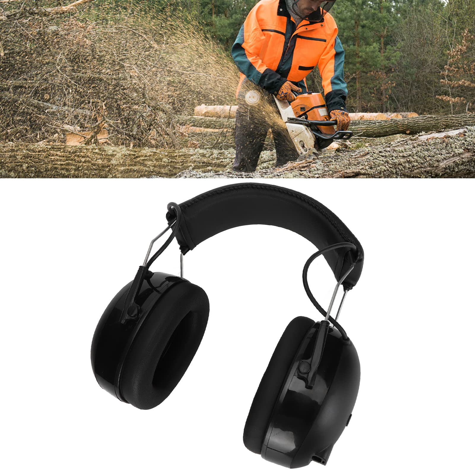 BTER Orejeras de Seguridad con Reducción de Ruido, NRR 28dB Bluetooth Protección Auditiva Orejeras de Seguridad Micrófono Incorporado, Auriculares de Protección Auditiva para Cortar, Construcción