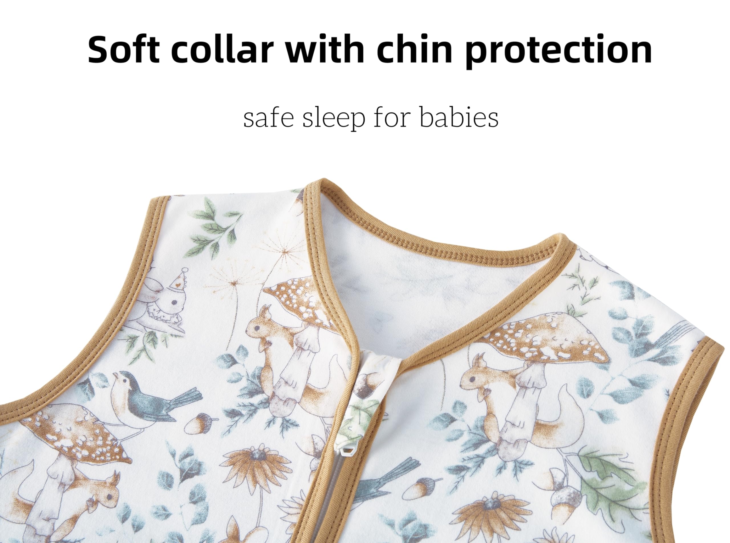 Gigoteuse D'été Bébé Sans Manches Chilsuessy - 100% Coton, Tog 0.5, Taille 110 Cm (pour Bébés 110-125 Cm), Motif Animaux Forêt
