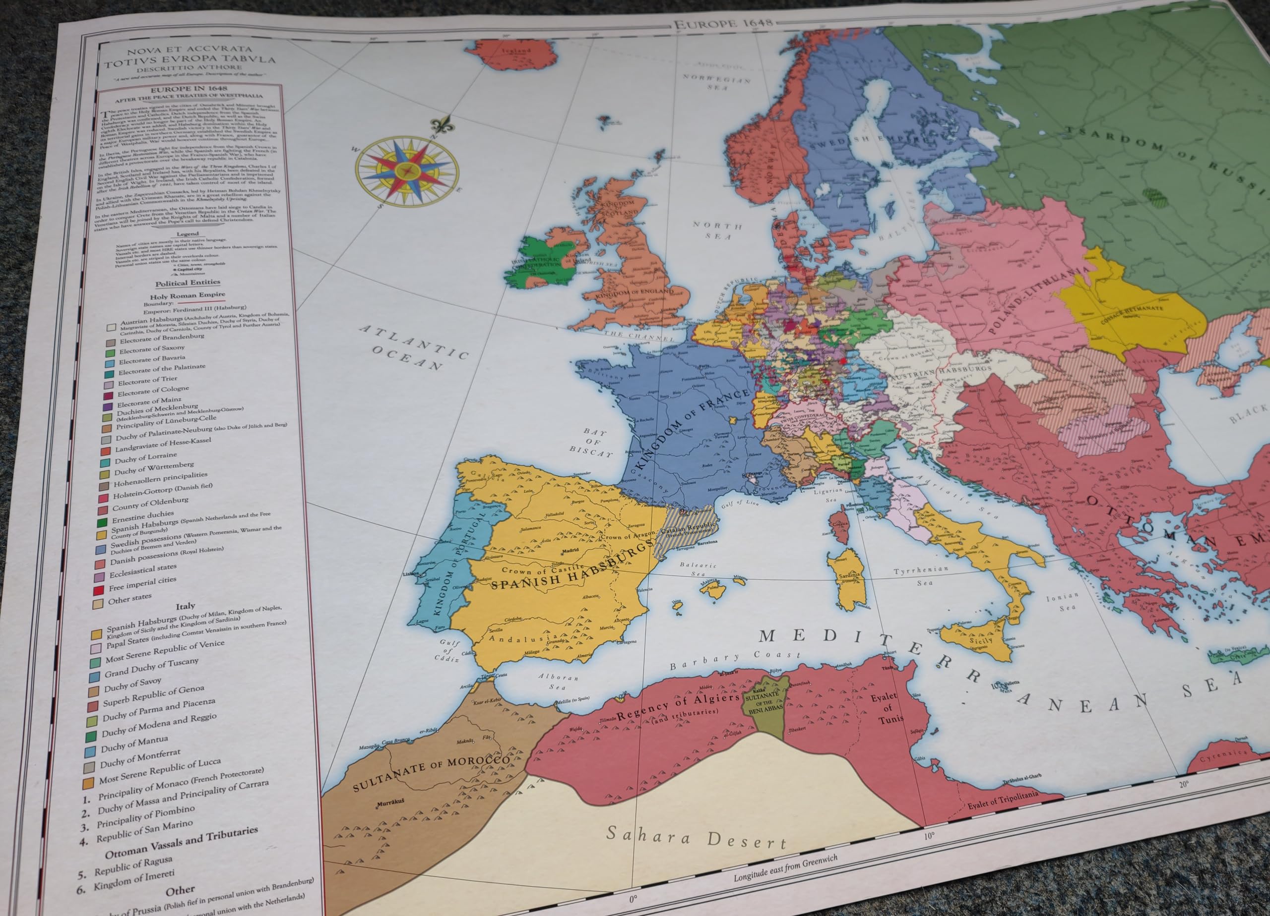 Europa 1648, Mapa Histórico (100x70cm)