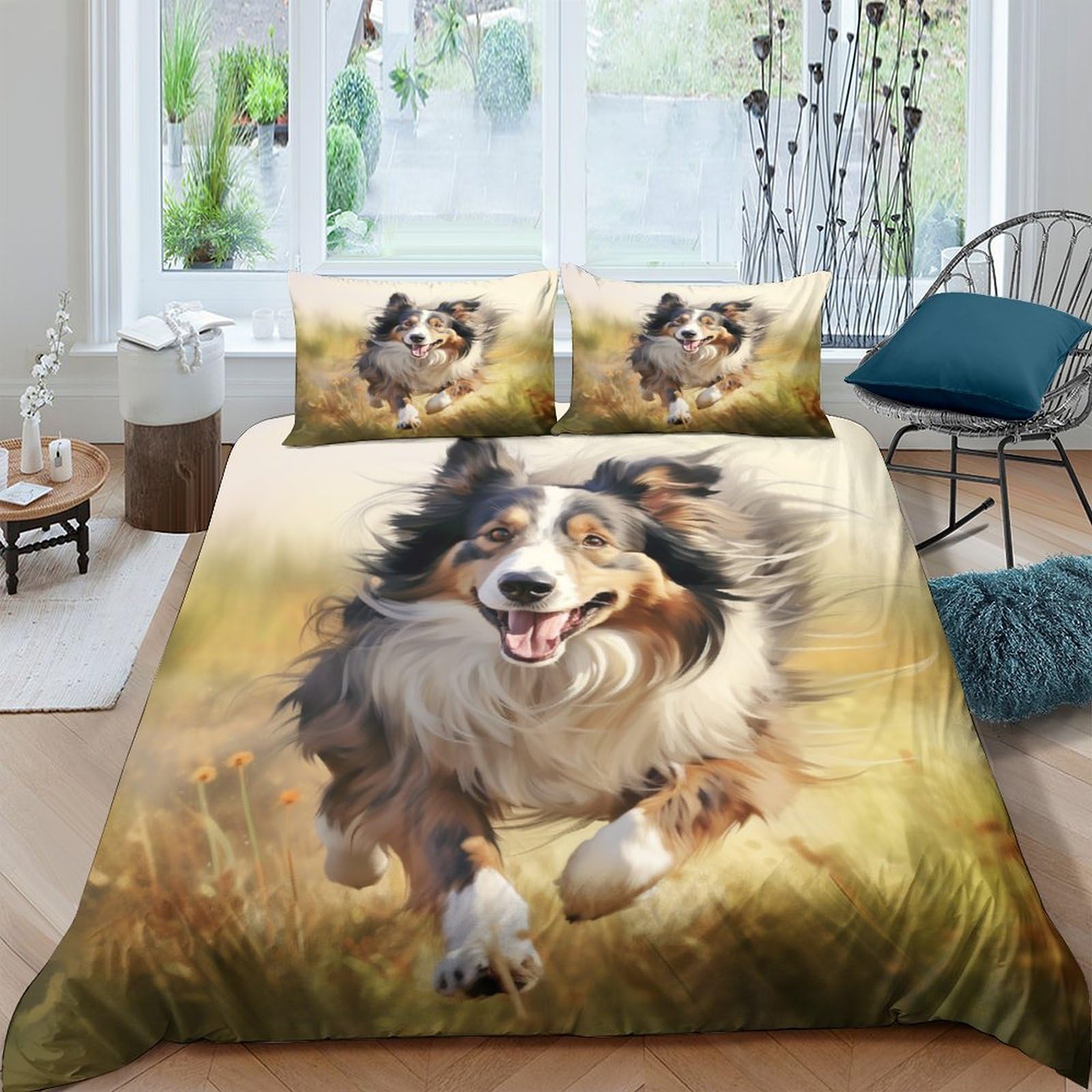 Parure de lit hypoallergénique Sheltie contre les allergies nocturnes