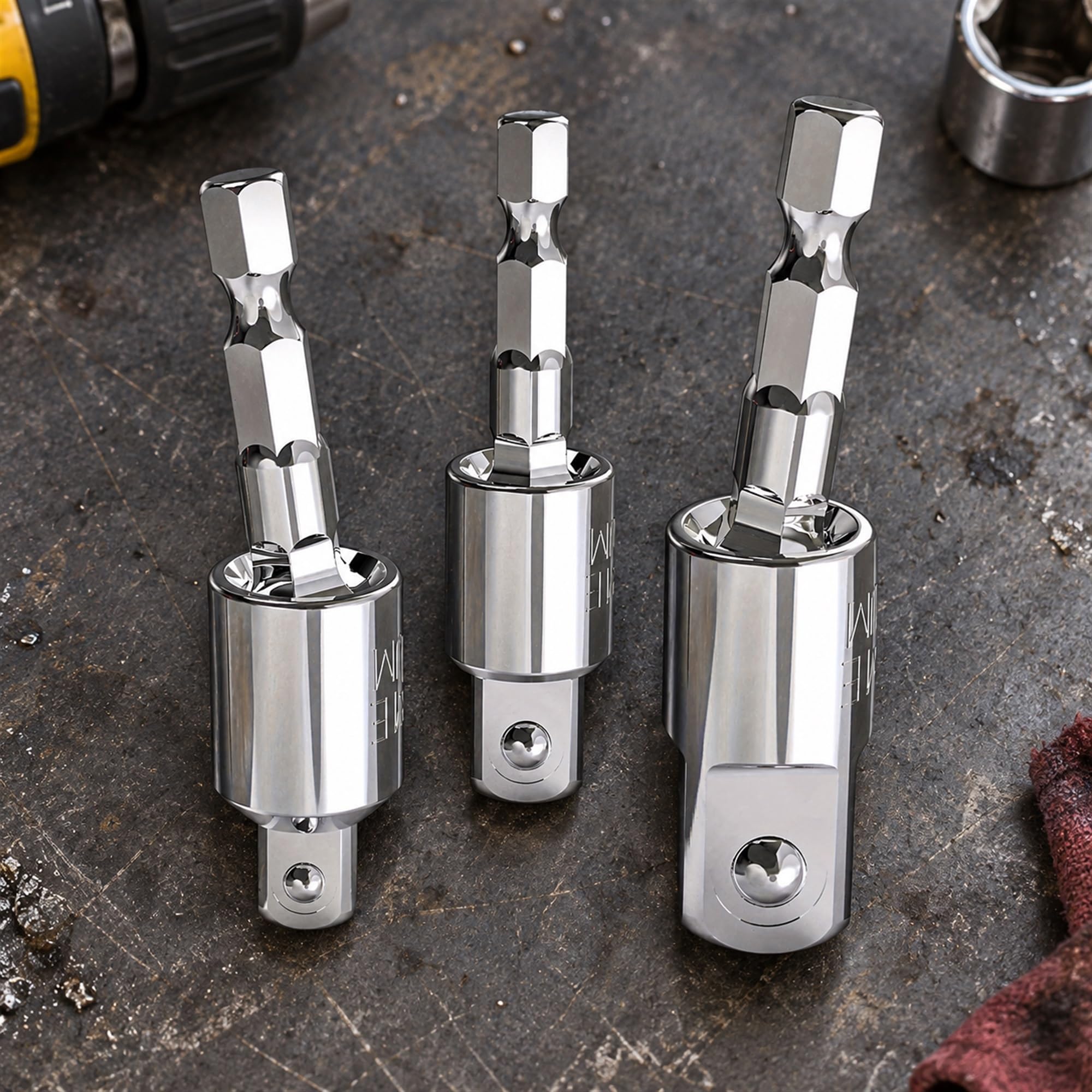 Socket Drive Adapter Extension for Drill and Wrench Conversion, Workshop Fastening and Everyday Household Repairs