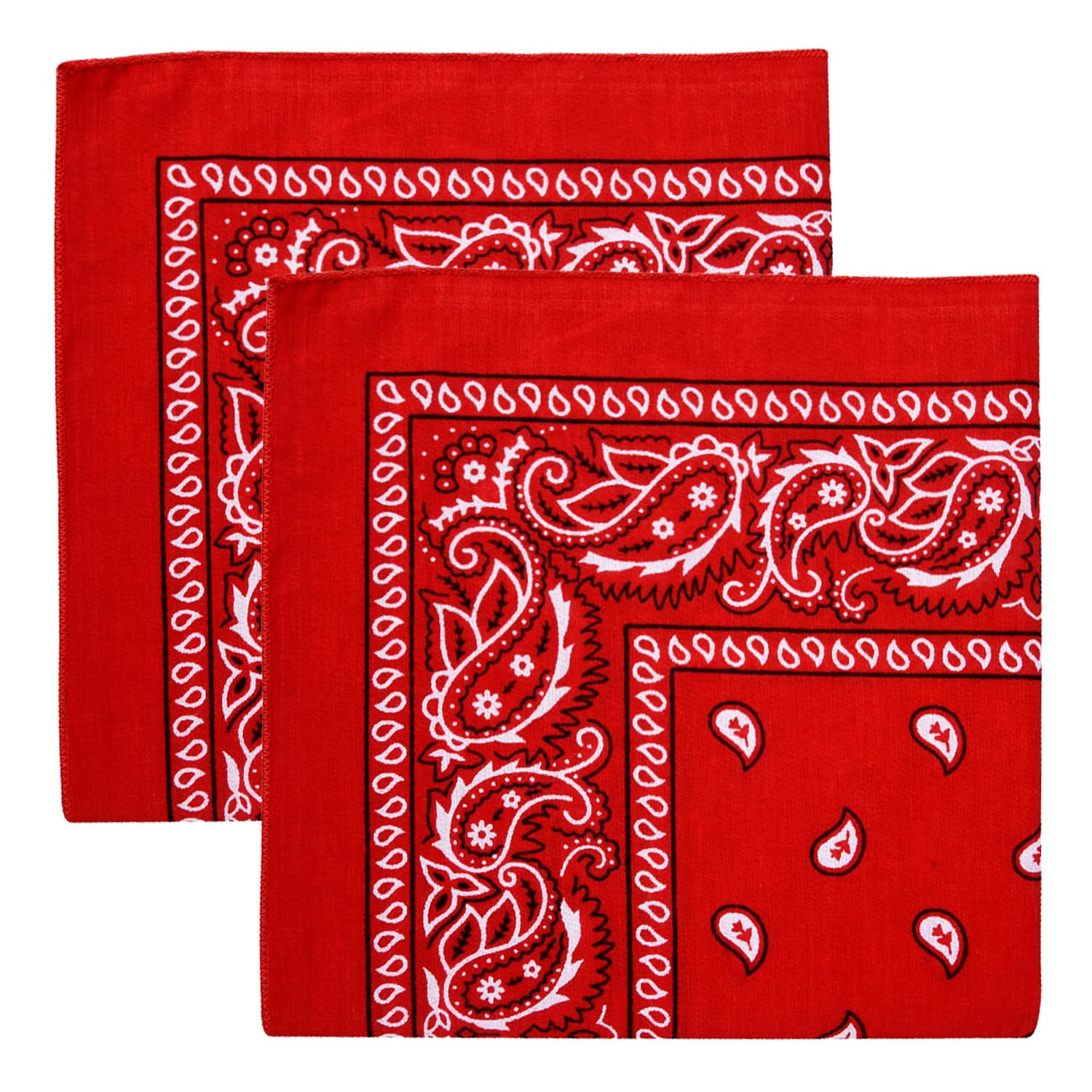 Handkerchief | Premium Cotton Fabric | Women's Handkerchief | Ladies Rumal | Women's Hankies | Hankies for Girls | Carry Print Hanky | 2 Piece Set | Extra Large | Red
