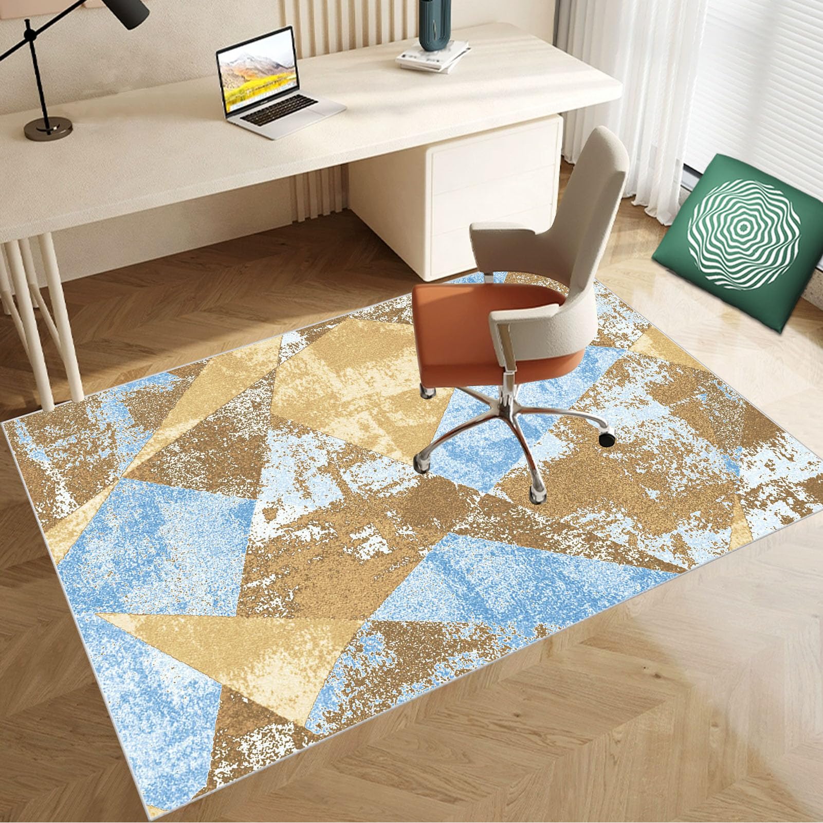 130 x 160 cm Heavy Duty Office Chair Mat for Carpeted Floor Computer Gaming Desk Chair Mat for Carpet Hard Floor Protector Mat for Rolling Chair Carpet Protector Chair Mat Floor Mat for Office Chair