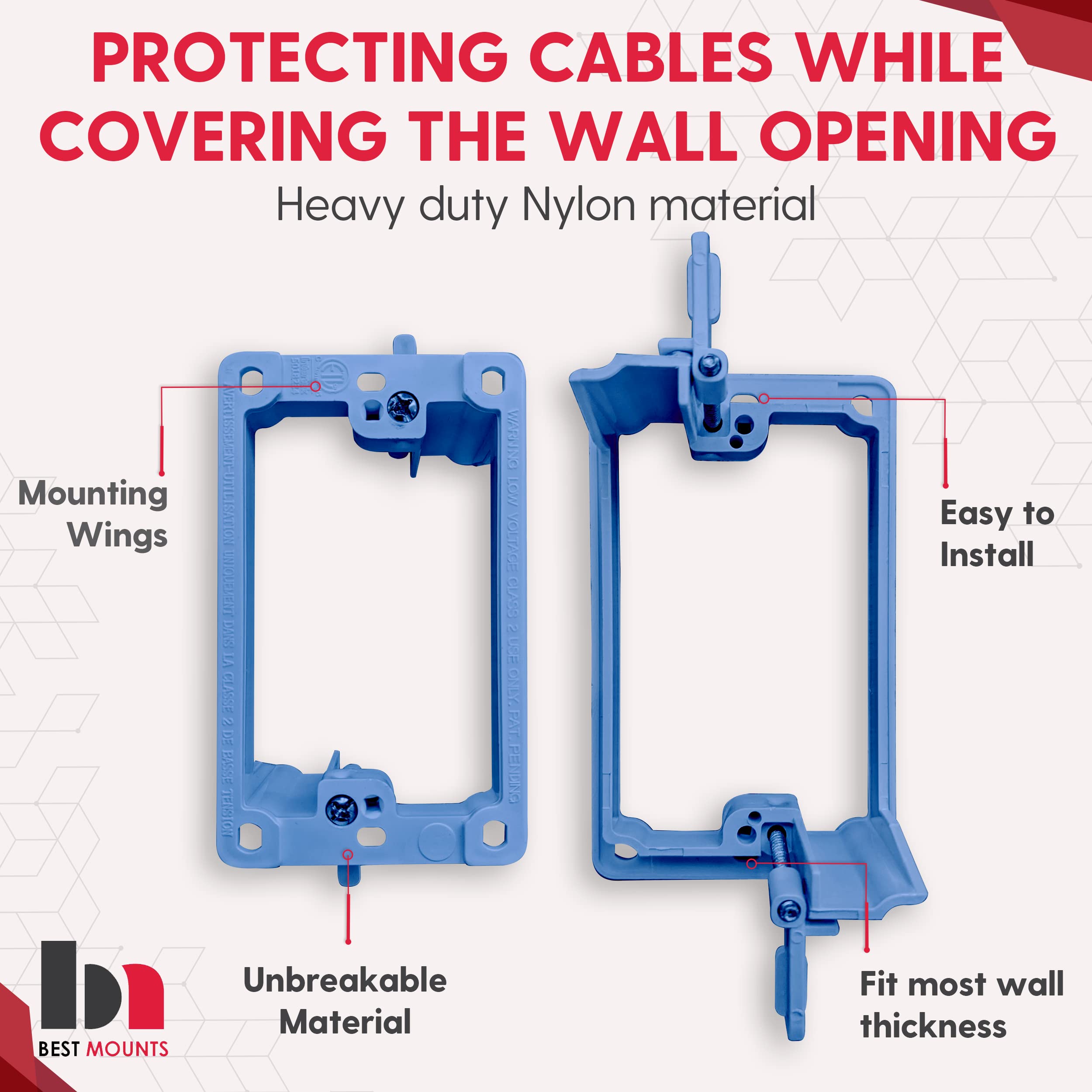 C2G Cables To Go 03784 SINGLE GANG WALLPLATE MOUNTING BRACKET At