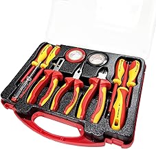 LUMBER JACK 11 Piece VDE Insulated Electricians Tool Set, Includes Pliers Screwdrivers Wire Stripper Electrical Tester & Tapes