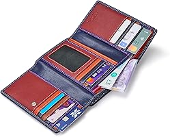 Woodland Leathers Portafoglio Uomo In Vera Pelle Con Blocco RFID E Catena Di Sicurezza, 4 Scomparti Carte, Tascone Banconote, Porta Monete, Compatto, Nero, Stile Motociclista