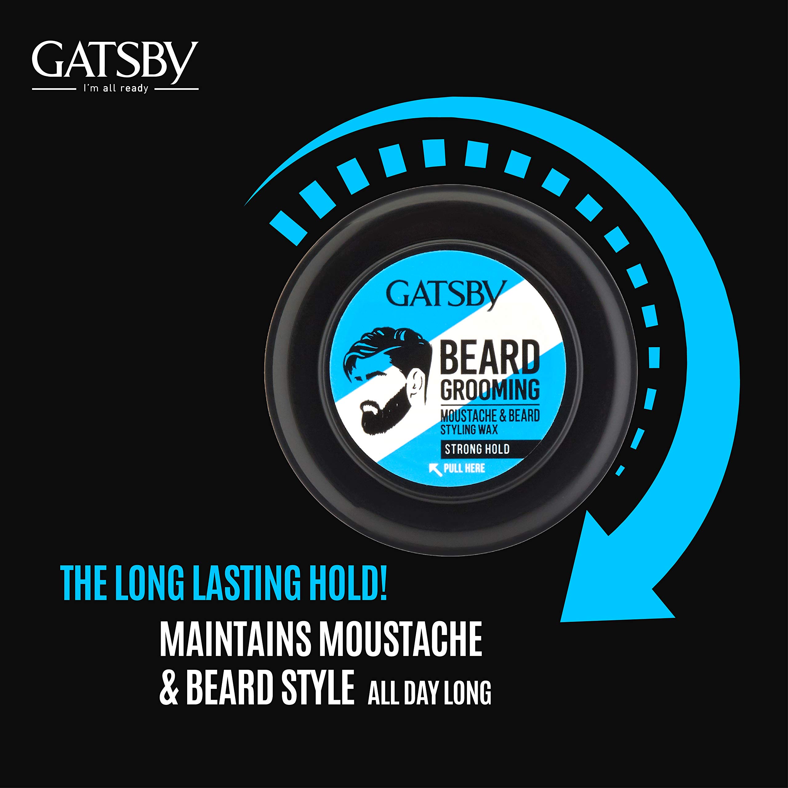 Gatsby Japan Moustache & Beard Styling Wax - Strong Hold 25gm | Contains Natural Ingredients | Powered With Carnauba Wax For Day Long Hold | Non Sticky & Easy Wash Off | Strong Hold Beard Wax | Pack of 2 4