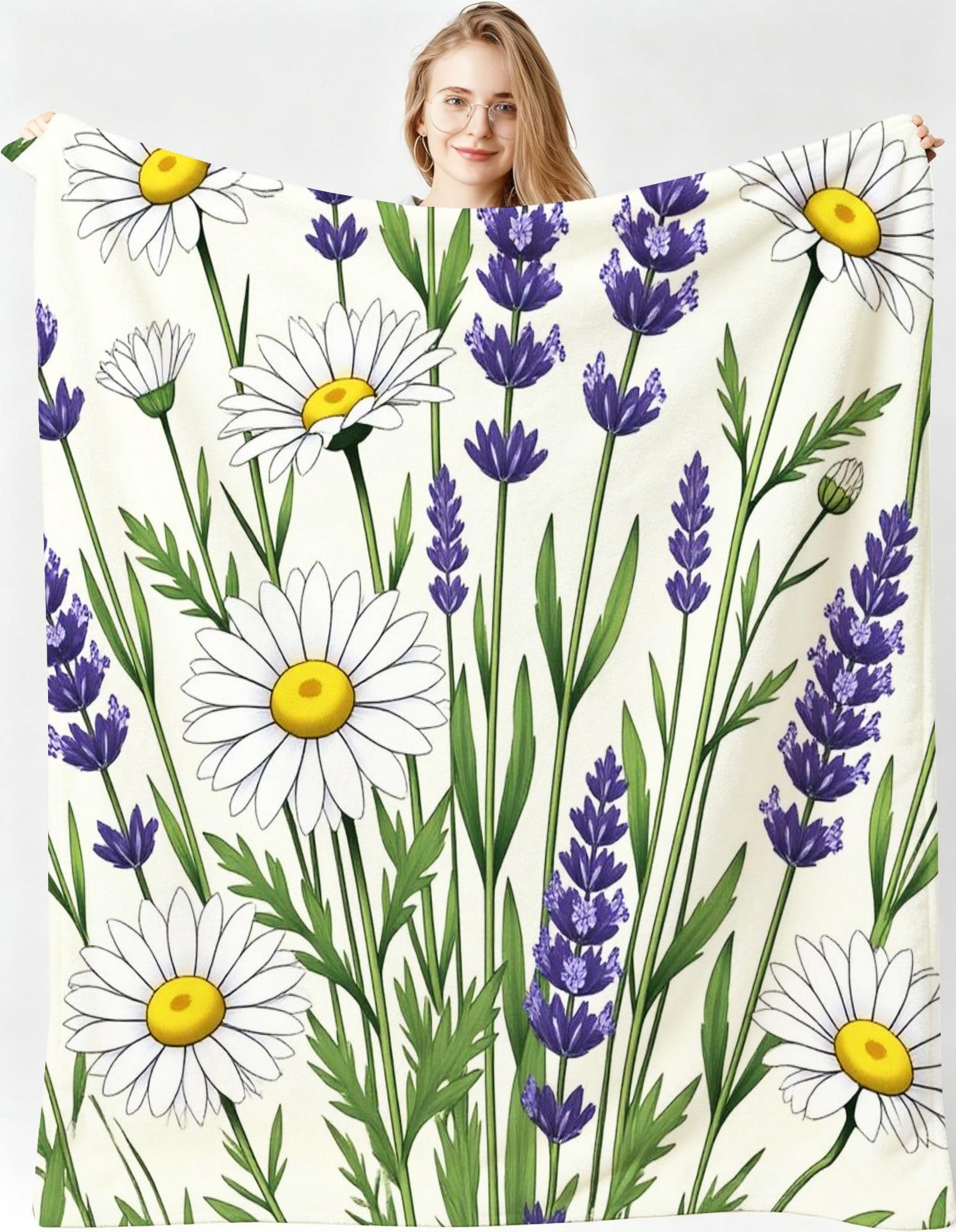 Wärme Dick Fleecedecke 220X240 cm Violette Blumen, ZQ714