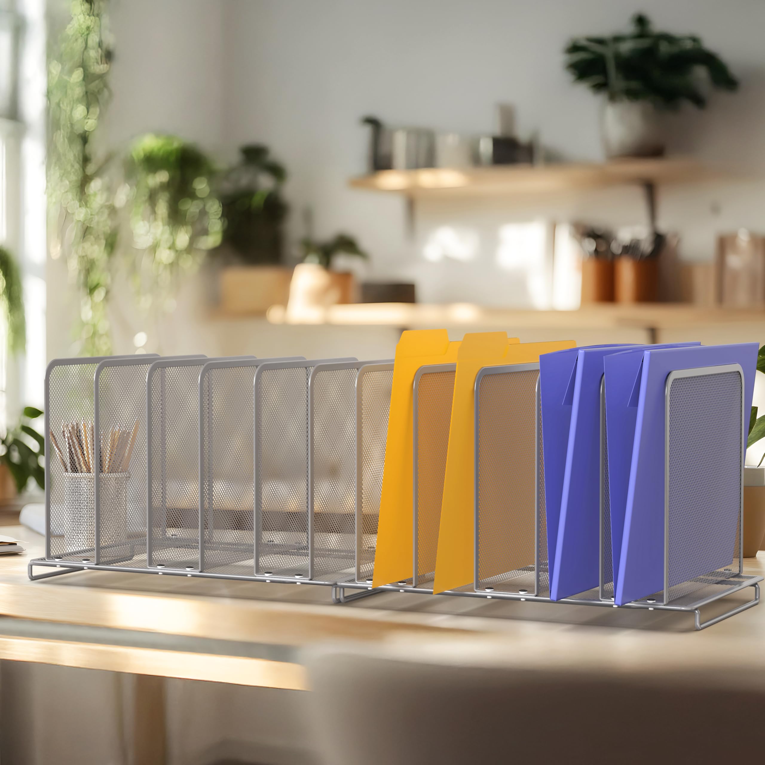 SimpleHouseware 2 Pack- Expandable 5 Section Upright File