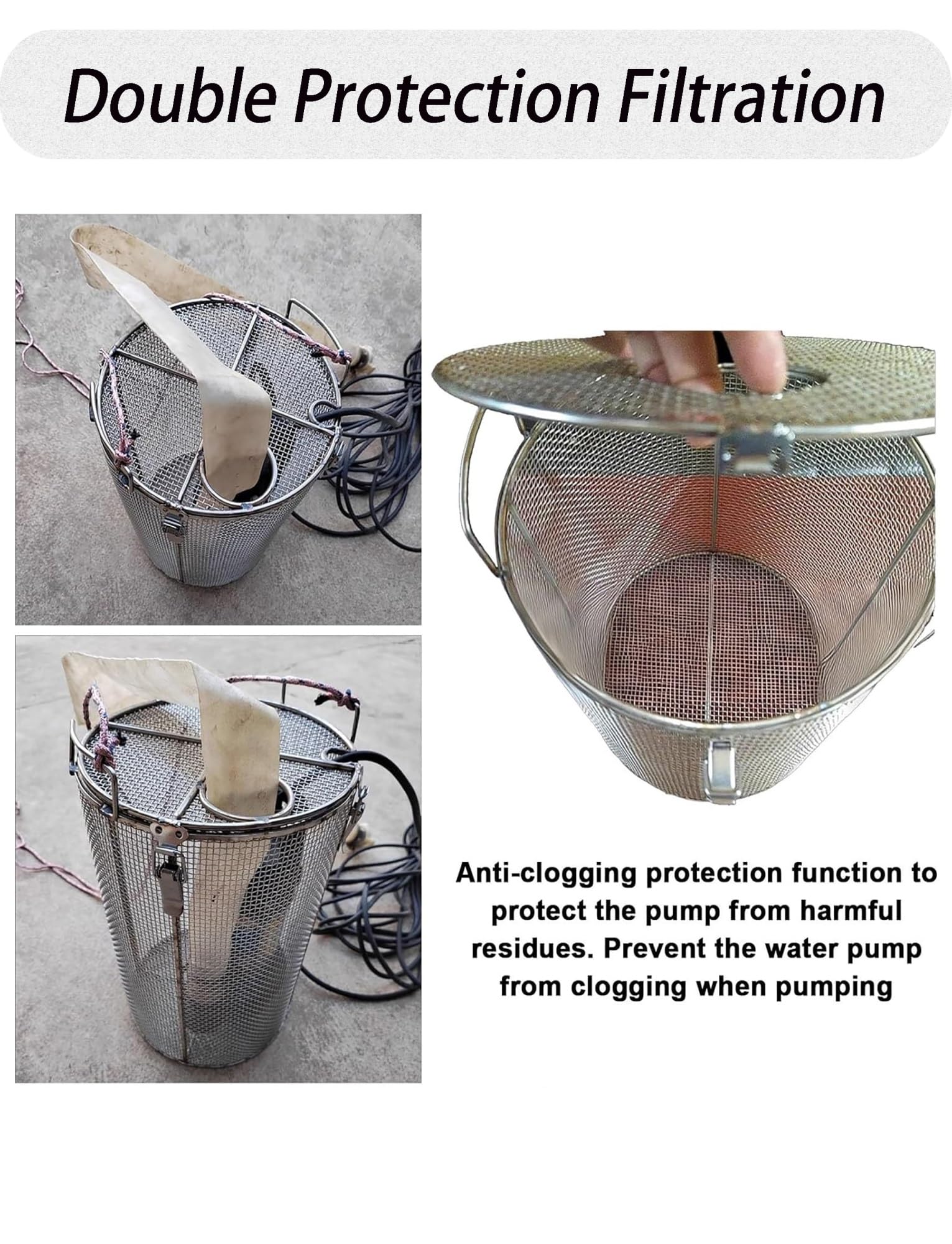 Colador de malla de acero inoxidable 304, cesta de drenaje de cocina para lavar, filtrar y secar frutas y verduras, duradero y resistente al óxido, esencial para la cocina