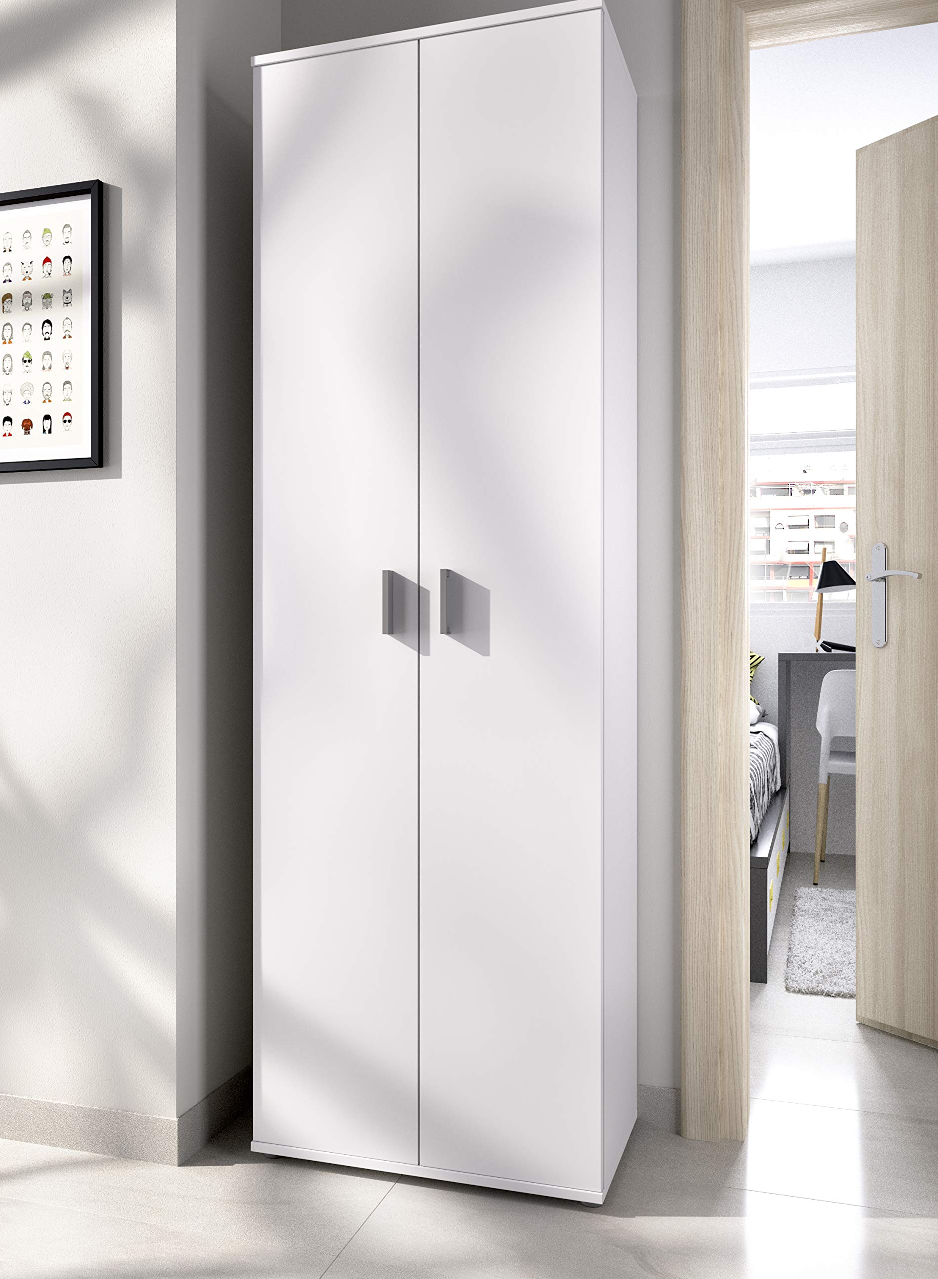 HOMEKIT Armadio multiuso 6 ripiani, bianco, 61 x 190 x 35 cm