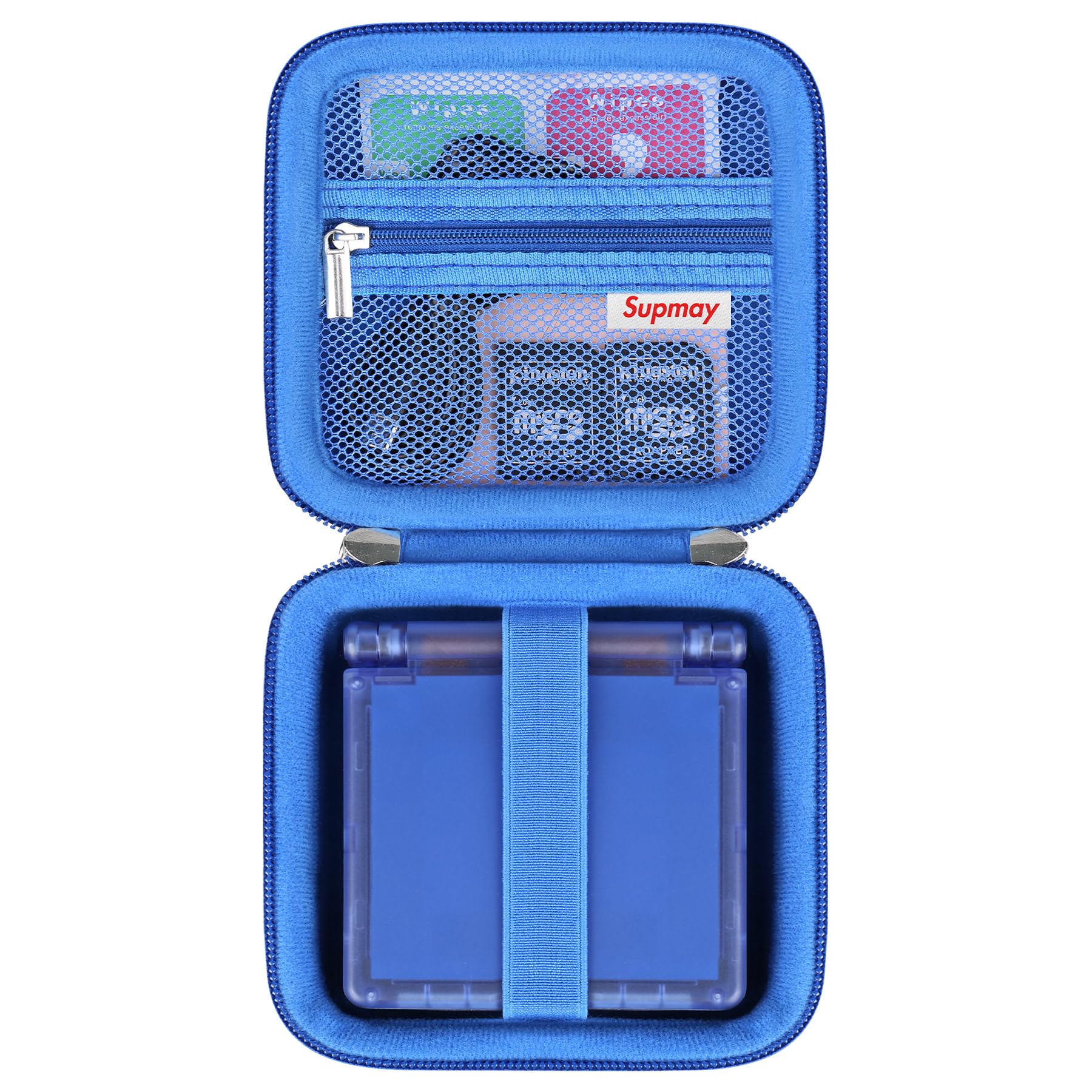 Supmay Étui de transport rigide pour console de jeu portable RG34XXSP/RG35XXSP, support de rangement de voyage rétro avec sac en maille pour carte SD, câble de charge USB, manuel de l'utilisateur
