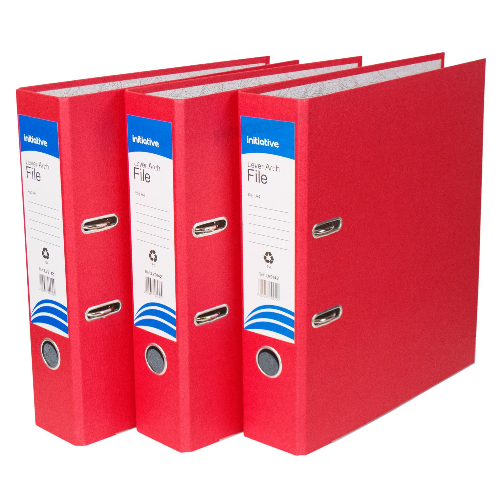 [Pack of 3] Red A4 Lever Arch Files 70mm Paper Storage Archive Legal Document Folders