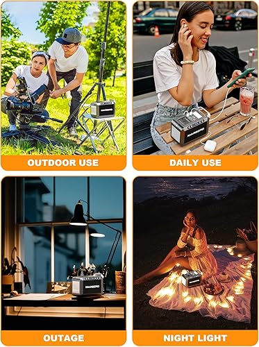 Miniatura 7 de MARBERO Estación de energía portátil de 148 Wh, banco de energía portátil con salida de CA 200 W, generador de camping, 40000 mAh, estación de