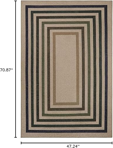Vista 104 de Lahome Alfombra moderna de yute, de 2 x 8 pies, lavable, para entrada, granja, cocina, antideslizante, para interiores y exteriores, alfombra