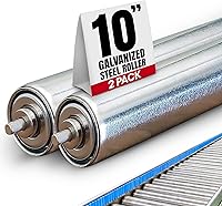 Vista 1 de Rodillos transportadores - Reemplazo de acero galvanizado, 1.5" de diámetro, 10" entre el marco, 18 Ga., Se encuentran en la mesa de carpintería