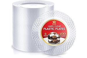 Stock Your Home Premium Clear 6-Inch Plastic Dessert Plates (100 Count)