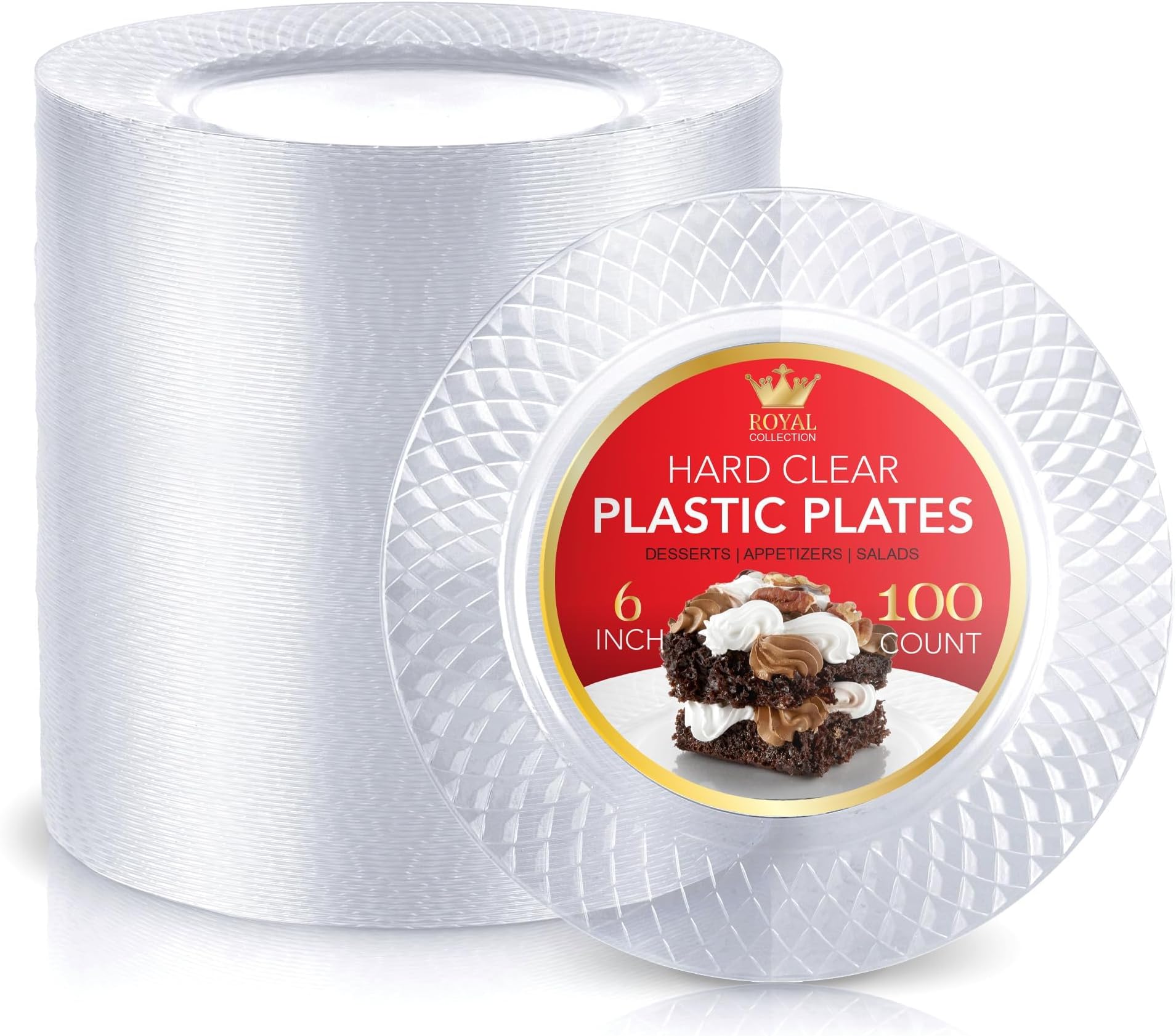 Mimorou 200 Pcs Plastic Plates 7 Inch and 6 Inch Disposable