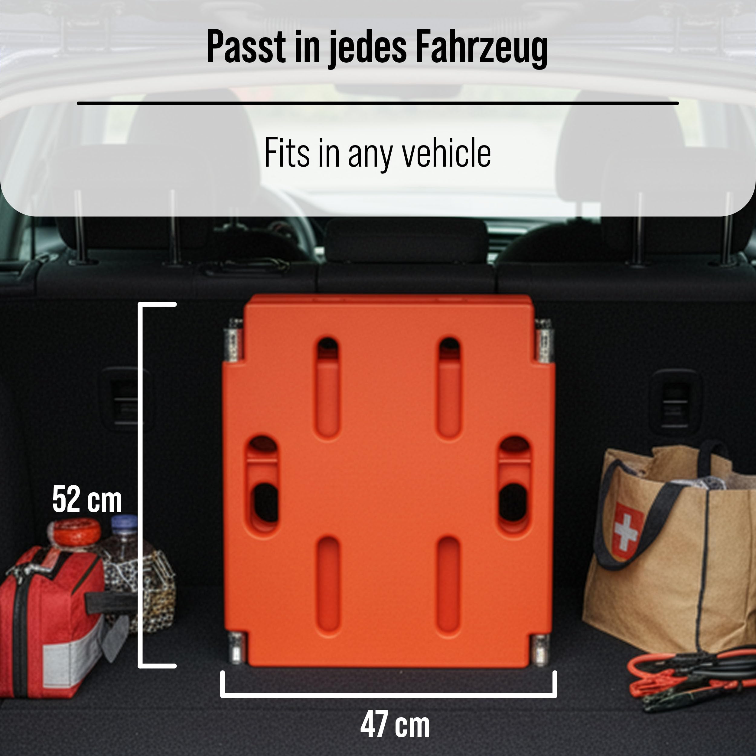 Pulox WTG-200 Rettungsbrett 3-fach klappbar für Land- & Wasserrettung | Spineboard inkl. 2 Gurte, Platzsparend transportierbar für Bergung, Patiententransport und Rettungseinsätze