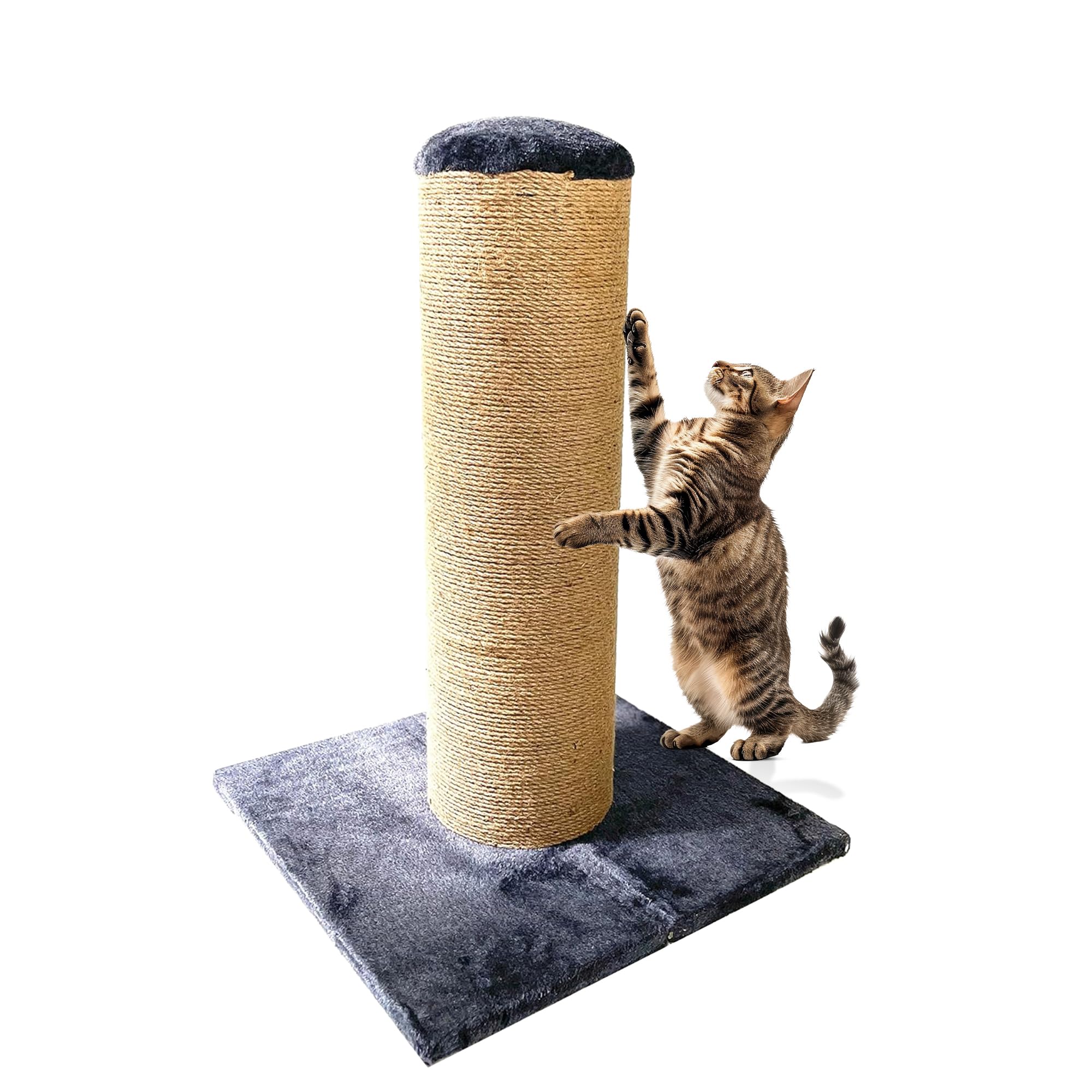 CA&T Ultimate Fat Boy Cat Scratching Mega Post | Scratching Post For Large Cats | Large Cat Scratching Post Available in (Grey)