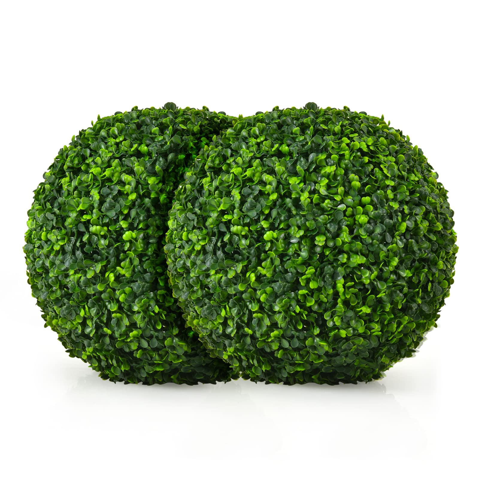 GORELAX 2PCS Artificial Boxwood Topiary Balls, 15.7 Inch Realistic Faux Decorative Balls for Indoors and Outdoors, Suitable for Wedding, Backyard, Garden, Front Porch, Fresh Style