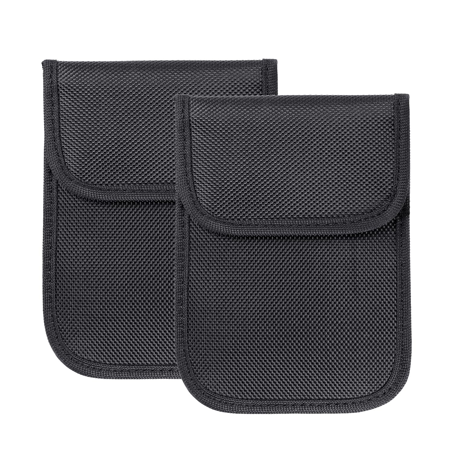 StandardAutoPart Faraday Bag for Car Keys – Anti-Theft Key Fob Pouch with RFID Signal Blocker, Protects Against Car Hacking & Relay Attacks (Black (Pack of 2))