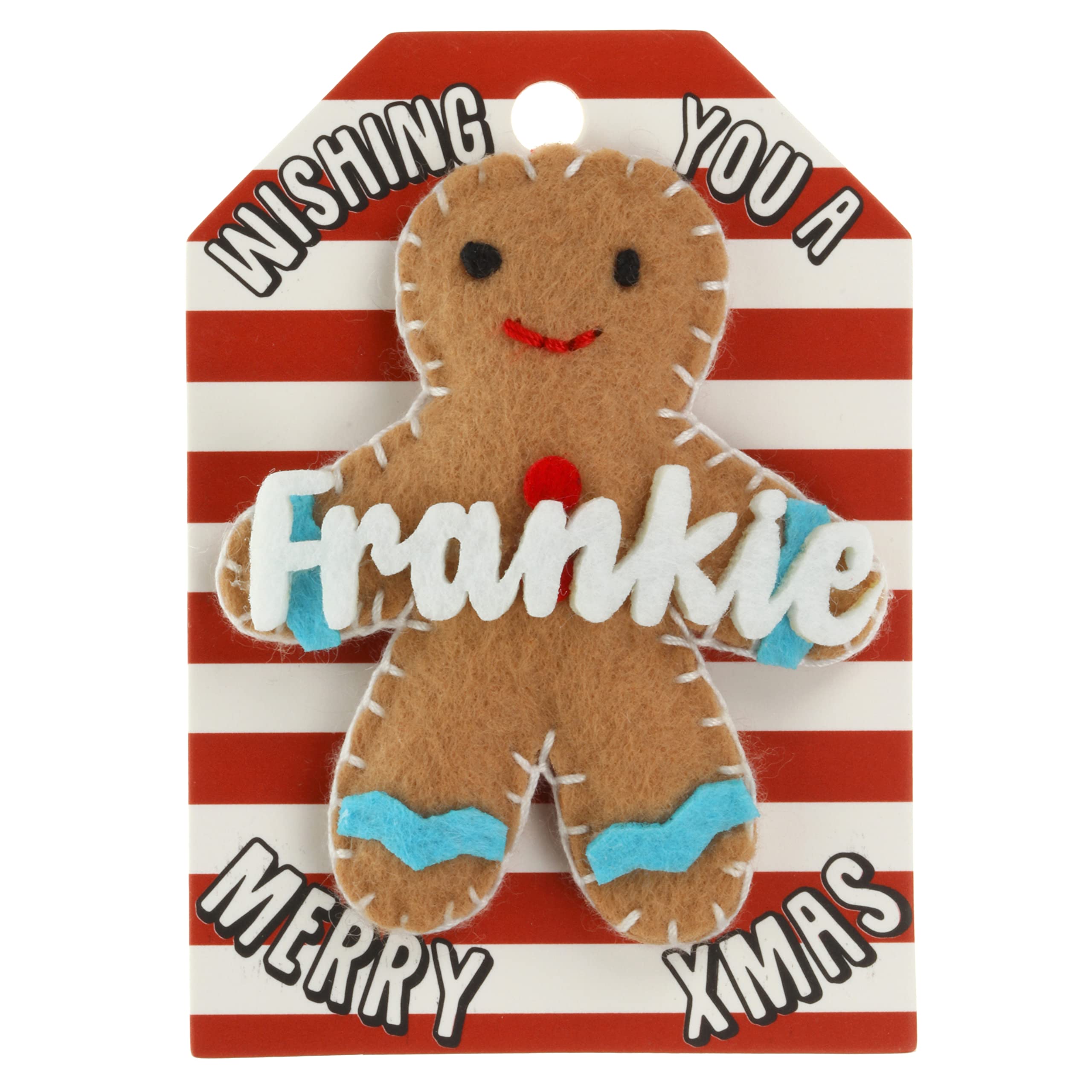 Frankie Name Gingerbread Man Christmas Tree Bauble Decoration Hanging Gift