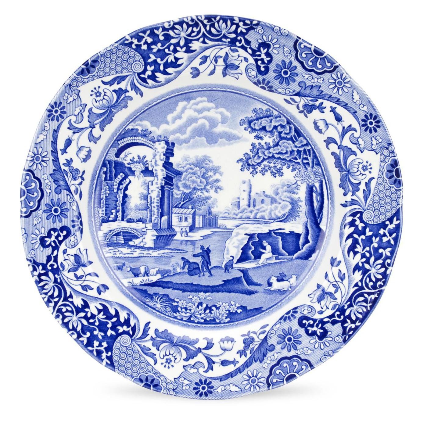 Blue Italian Dinner Plate, Set of 4