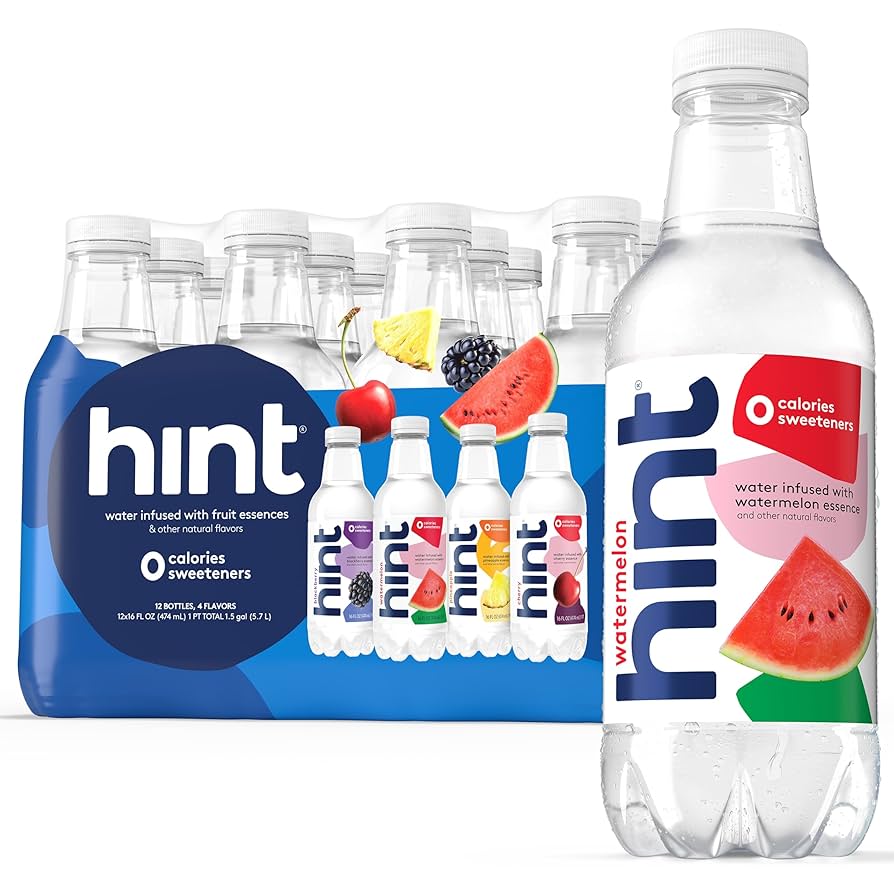 Hint Water variety pack showing different fruit flavors