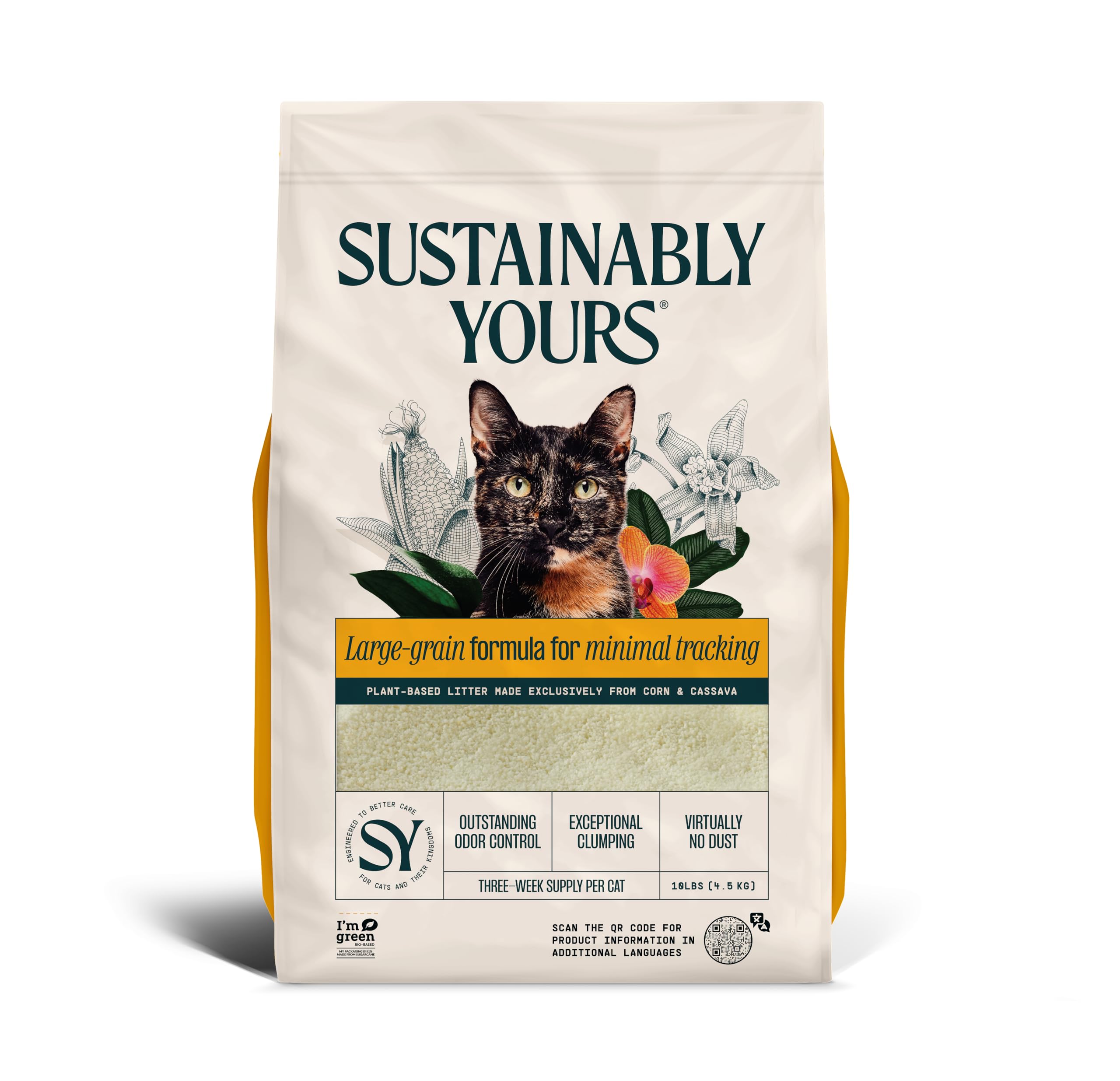 Sustainably Yours Arena Para Gatos – Fórmula De Grano Grande 4,5 Kg
