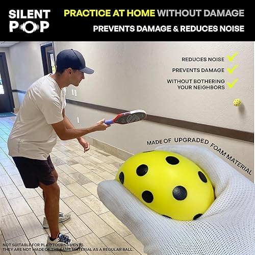 Miniatura 5 de WES Juego de 4 bolas de pickleball silenciosas