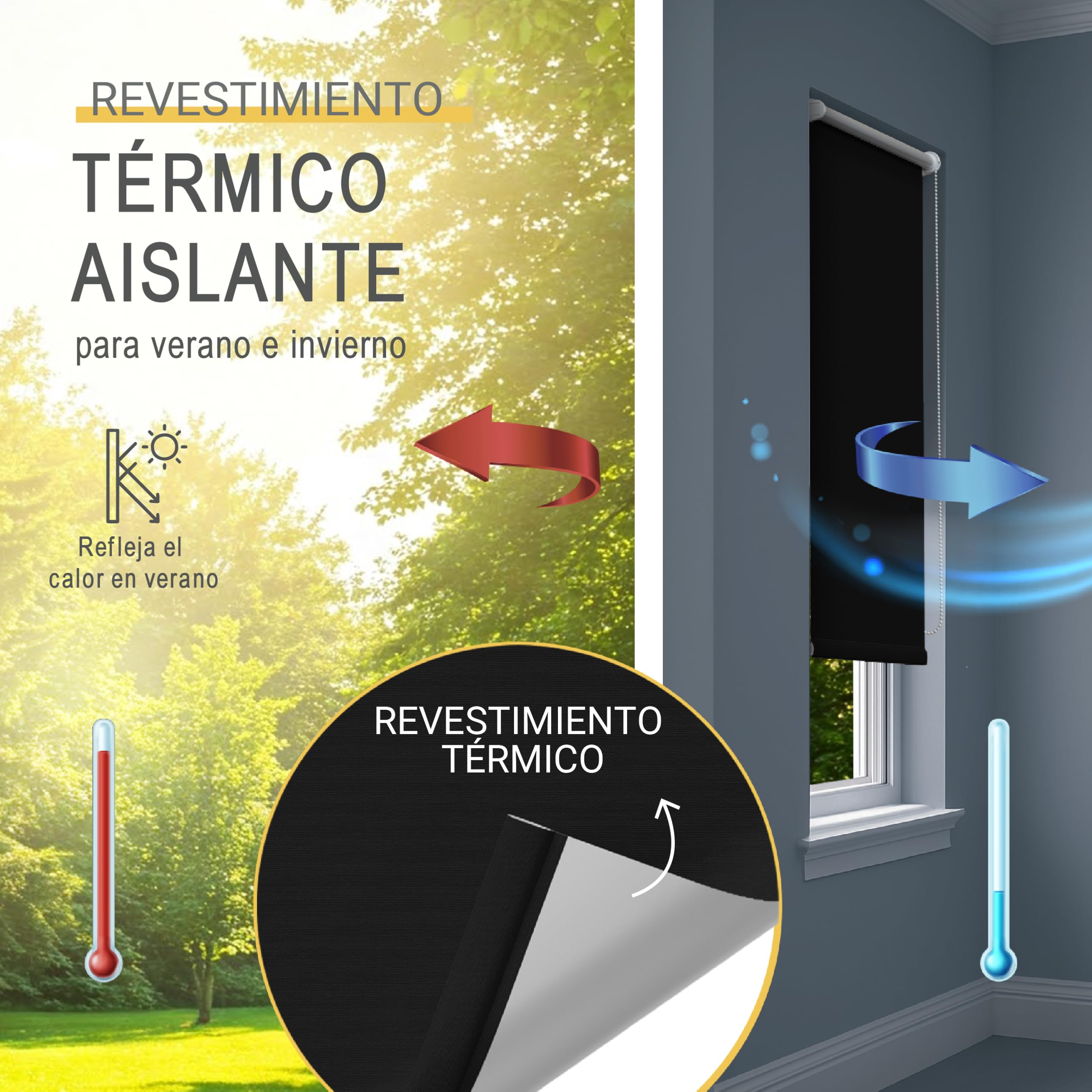 Sol Royal Sol Decor persiana Opaca y térmica para Ventanas Duradera