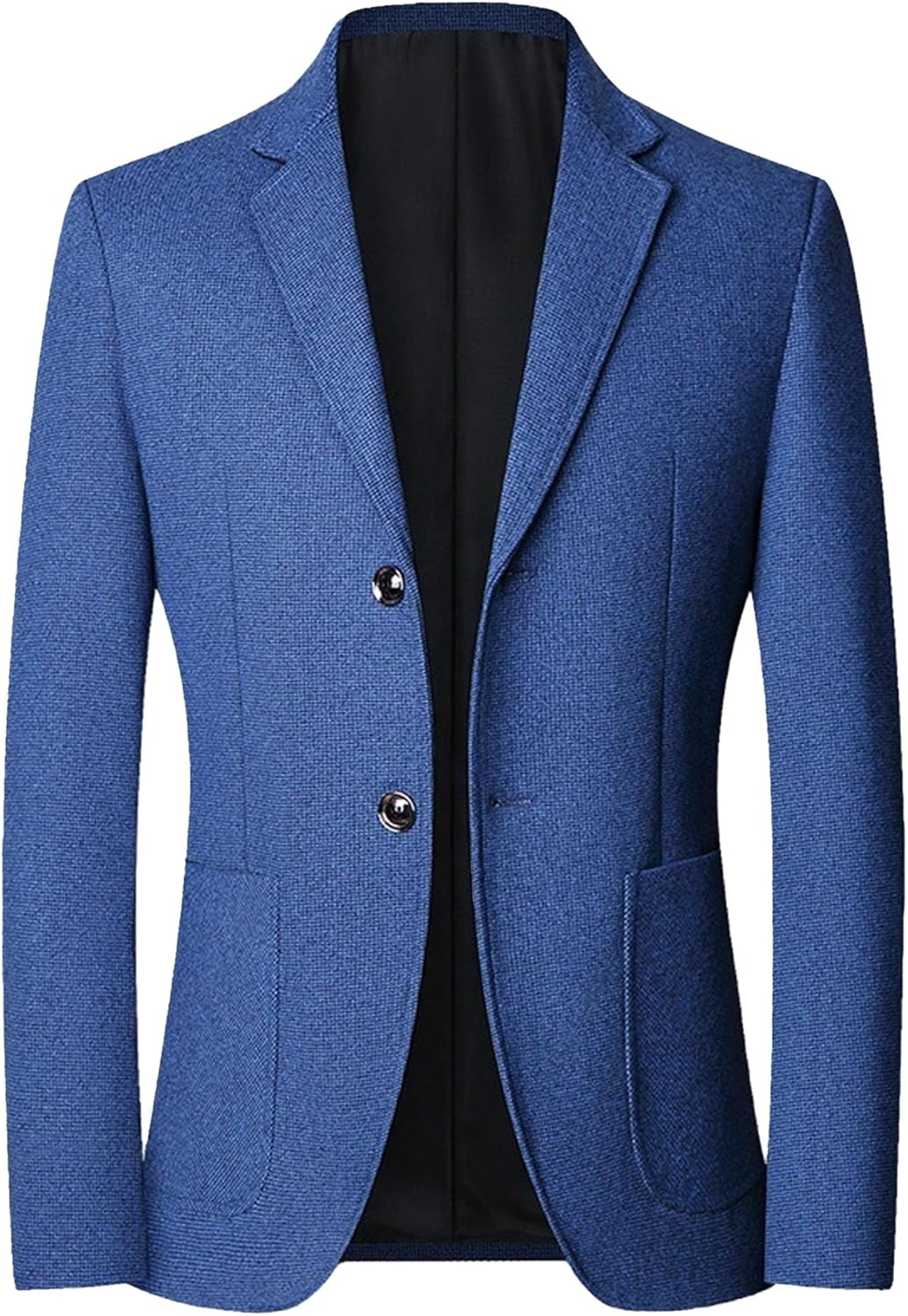 Men Simple Style Solid Button Sport Coat Suit Collar Slim Fit Commute Blazer Jacket Spring Casual Business Formal Jacket