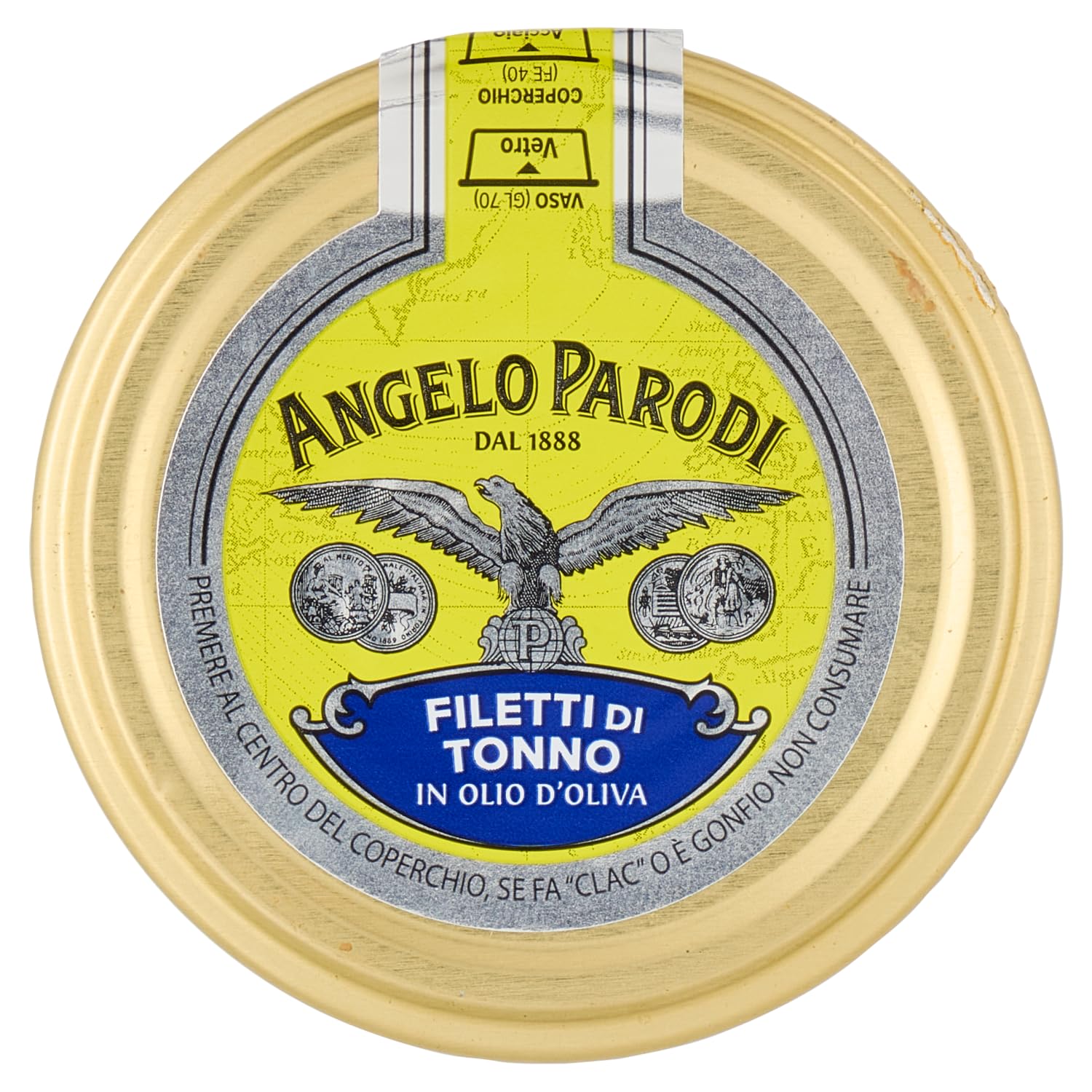 ANGELO PARODI - Filetti di Tonno a Pinne Gialle in Olio di Oliva Lavorati a Mano in Vaso Vetro 12 Confezioni da 150g
