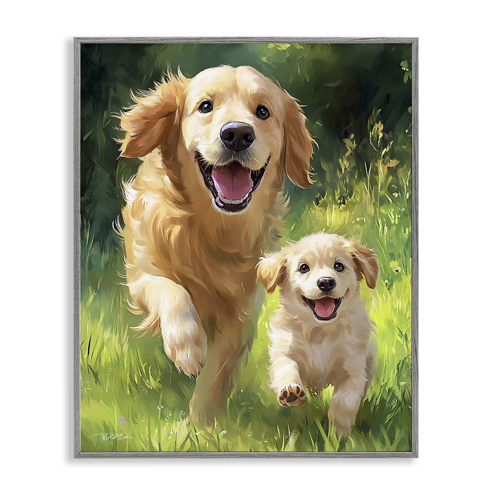 Tableau Labrador Father & Son Stupell pour Salon Chaleureux