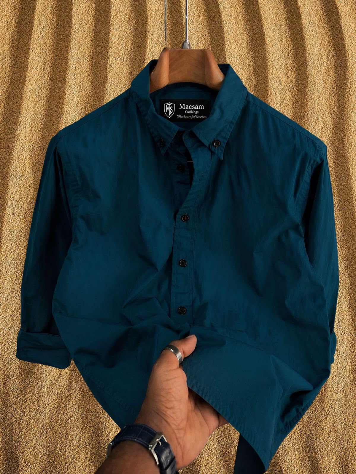 Men’s Casual Cotton Blend Shirt | Regular Fit | Full Sleeve | Solid Design-picture-21