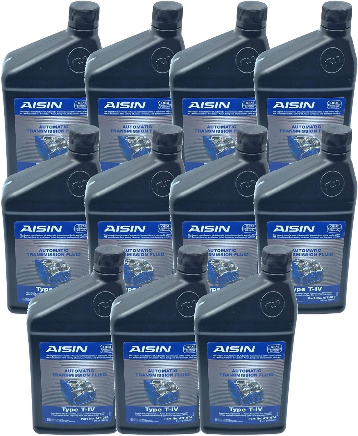 Aisin Automatic Transmission Fluid 11 Quarts for Audi Volvo Chevy (11 x 1 Qt)