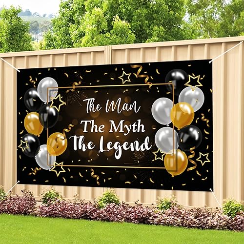 Labakita Cartel de cumpleaños de The Man The Myth The Legend, cartel de cumpleaños para hombres, papá, padre, marido, letrero de feliz cumpleaños