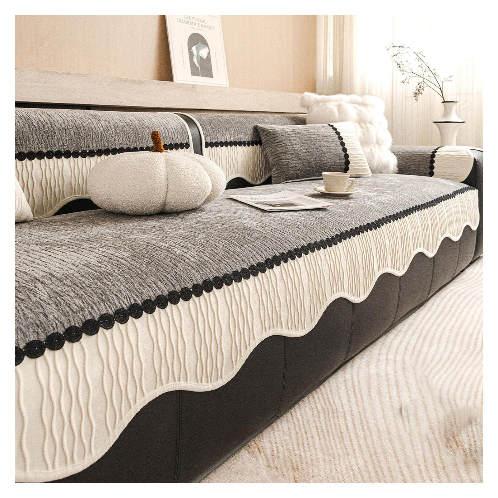 REXVSENL Couch Cover Chenille Washable Pet Protector Sofa Slipcover Anti Scratch Dog Furniture Cover Universal Protector for Home Sectional Sofa