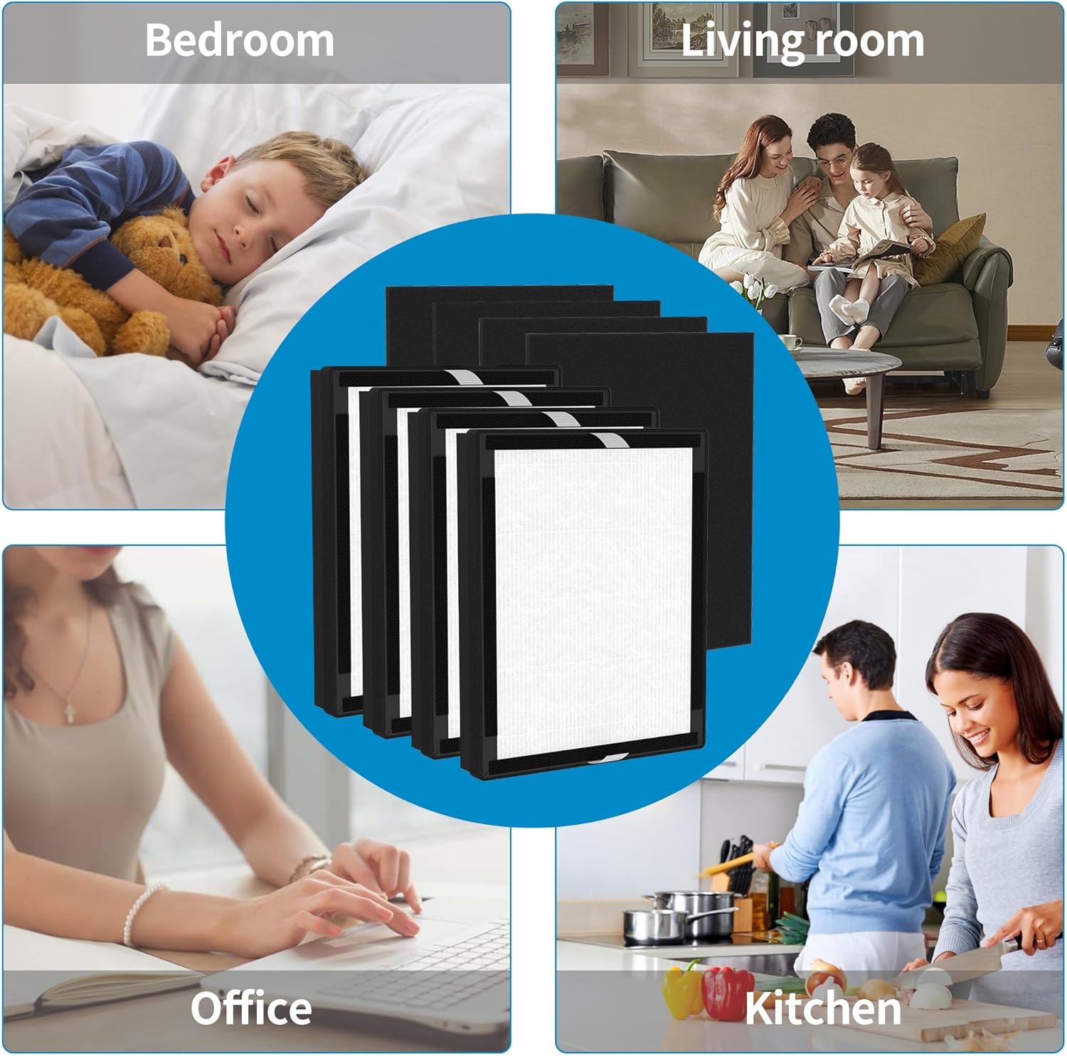 4 Packs IAF-H-100A H13 True HEPA Replacement Filters Compatible with 3M Filtrete A FAP-C01-A and Idylis A Series Air Purifi-ers AC-2119 IAP-10-100 IAP-10-140 IAPC-40-150, Part # IAF-H-100A - Image 6