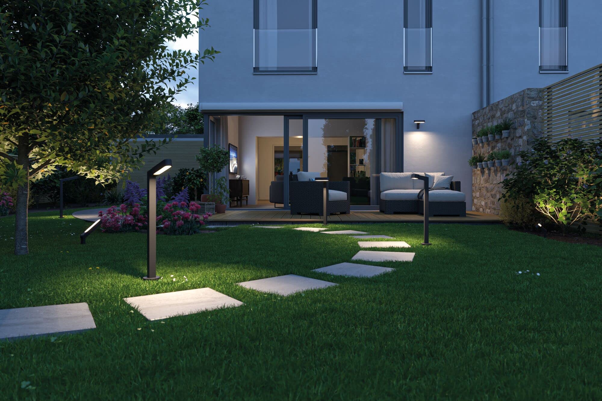 Paulmann 94546 Plug & Shine LED oprawa zewnętrzna Plug & Shine oprawa słupkowa Ito pozioma IP65 1x6 Watt ściemn. antracyt, metal, tw. szt. 3000 K