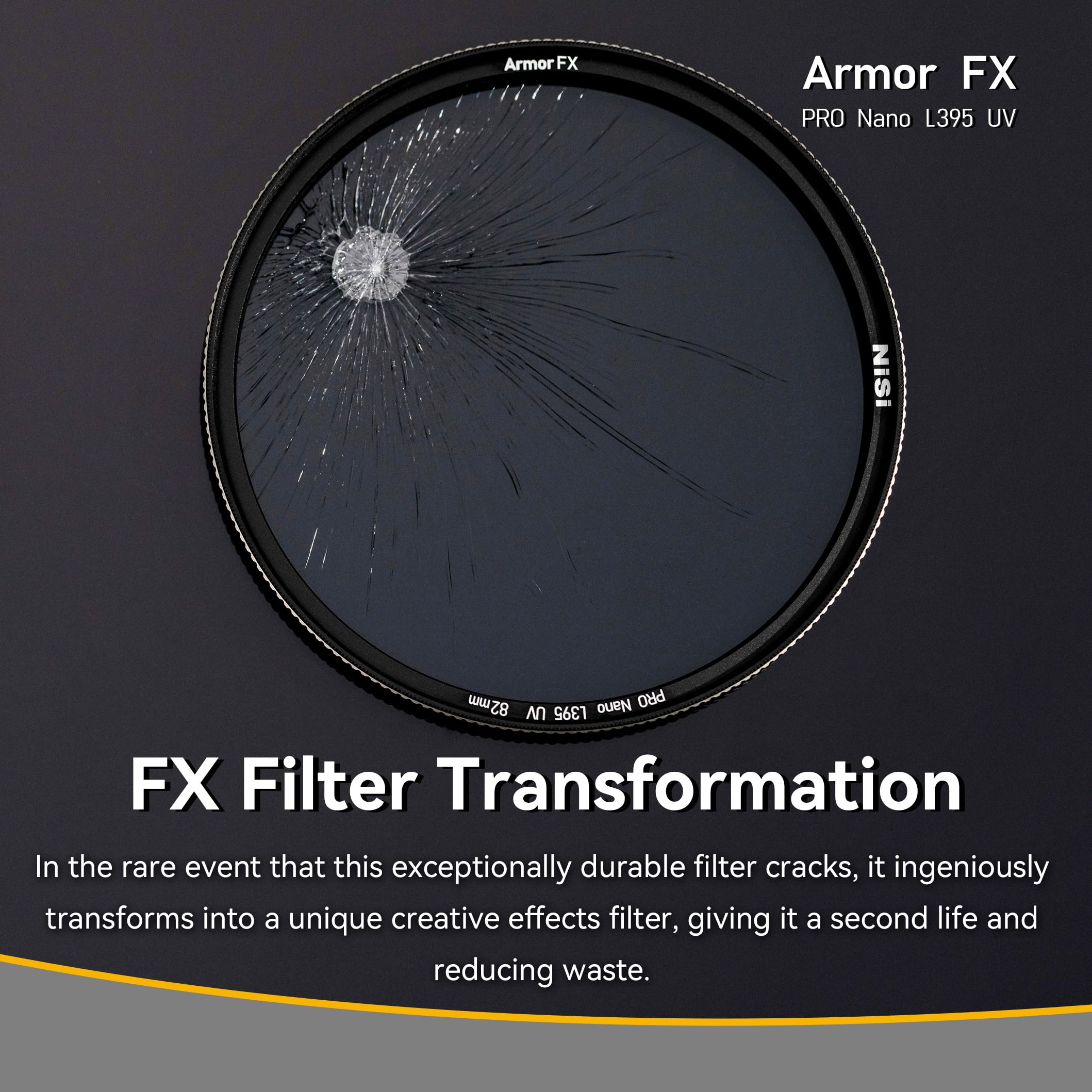 NiSi Filtro UV Armor FX Pro Nano Coating L395 Protector de Lentes A Prueba De Explosión 95mm