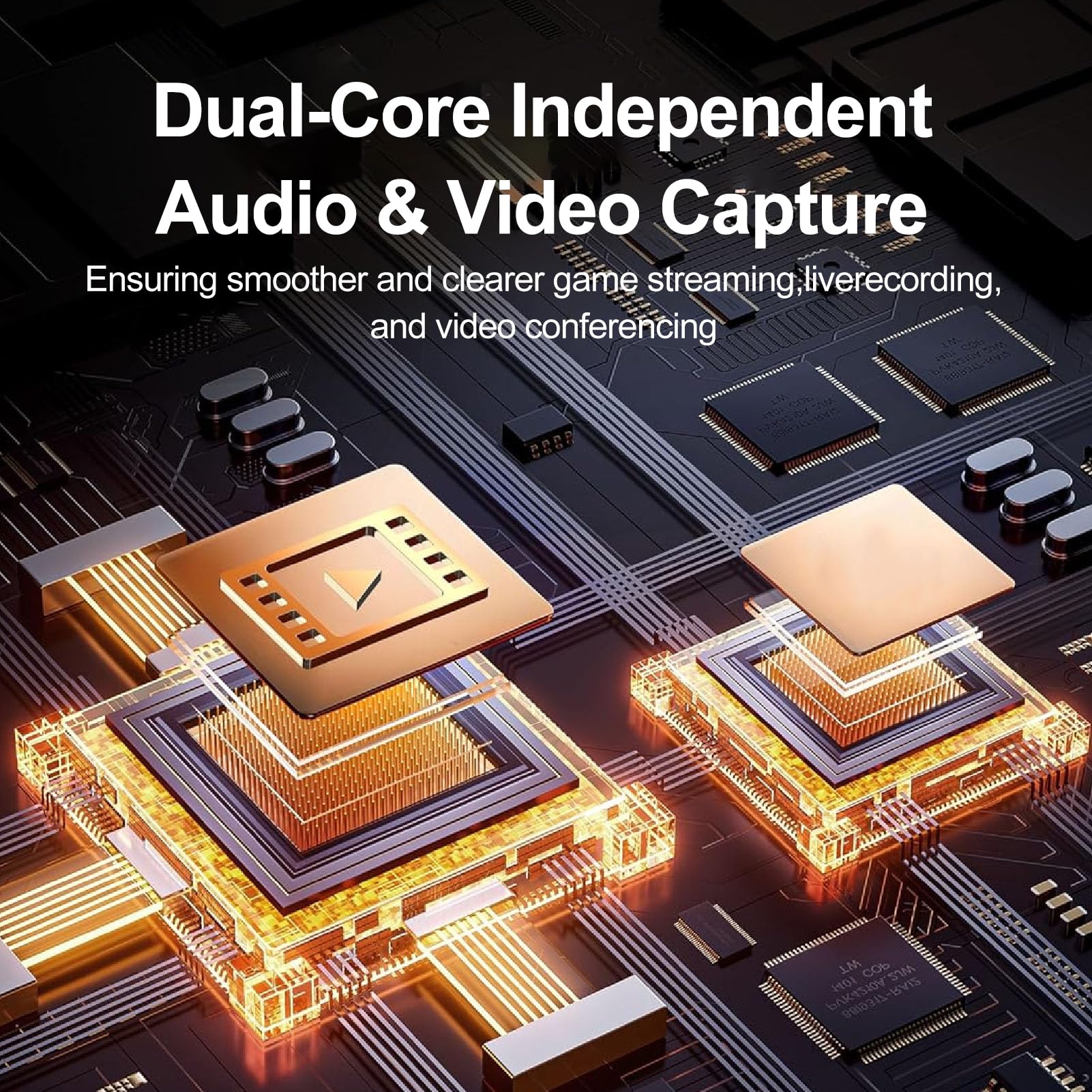 Tarjeta de Captura HDMI 4K para Streaming, 1080P 60FPS USB 3.0, Dispositivo de Captura de Vídeo HDMI, Latencia Cero para Streaming, Grabación, Juegos, Plug and Play